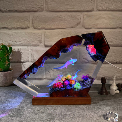 Glowing Ornamental Fish Aquarium Epoxy Lamp – LY164