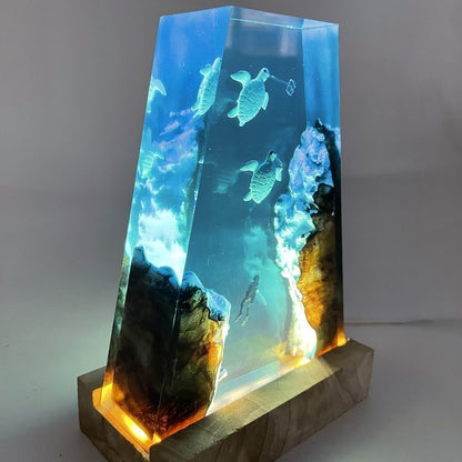 Sunset Glow Mountain Epoxy Lamp – LY277