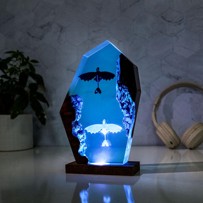 Blue Shark Ocean Column Epoxy Lamp – LY430
