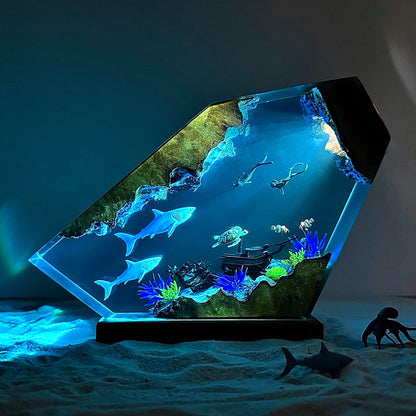 Predator Shark Ocean Epoxy Lamp – LY199