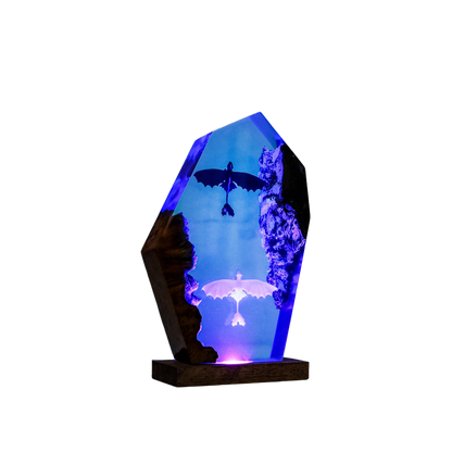 Blue Shark Ocean Column Epoxy Lamp – LY430