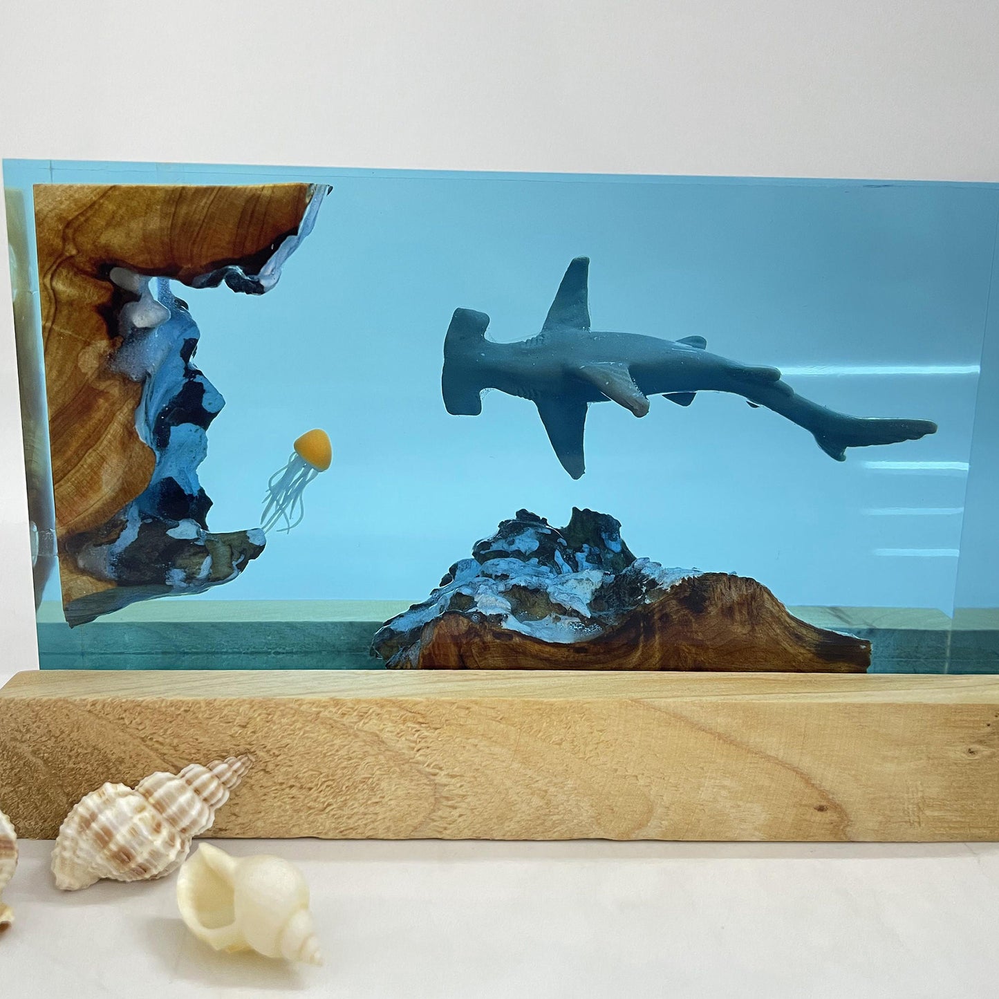 Great White Shark Ocean Epoxy Lamp – LY278