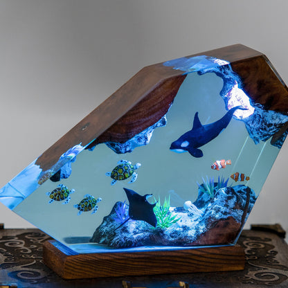 Blue Sky Beach Epoxy Lamp – LY068