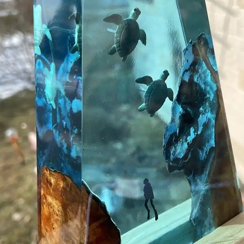 Sunset Glow Mountain Epoxy Lamp – LY277