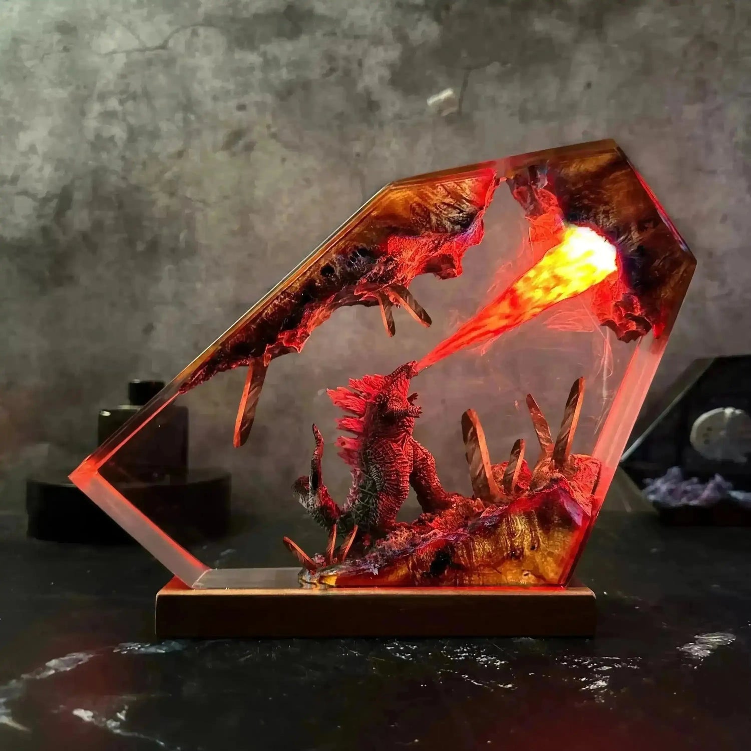 Legendary Purple Dragon Epoxy Lamp - LY152