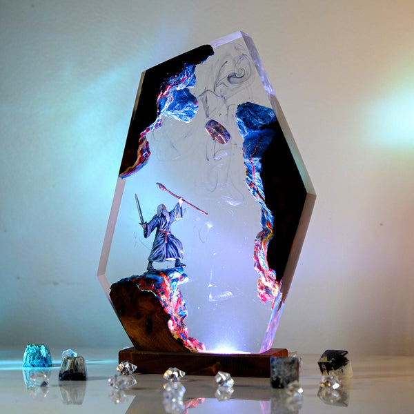 Aurora Ocean Glass Epoxy Lamp – LY452