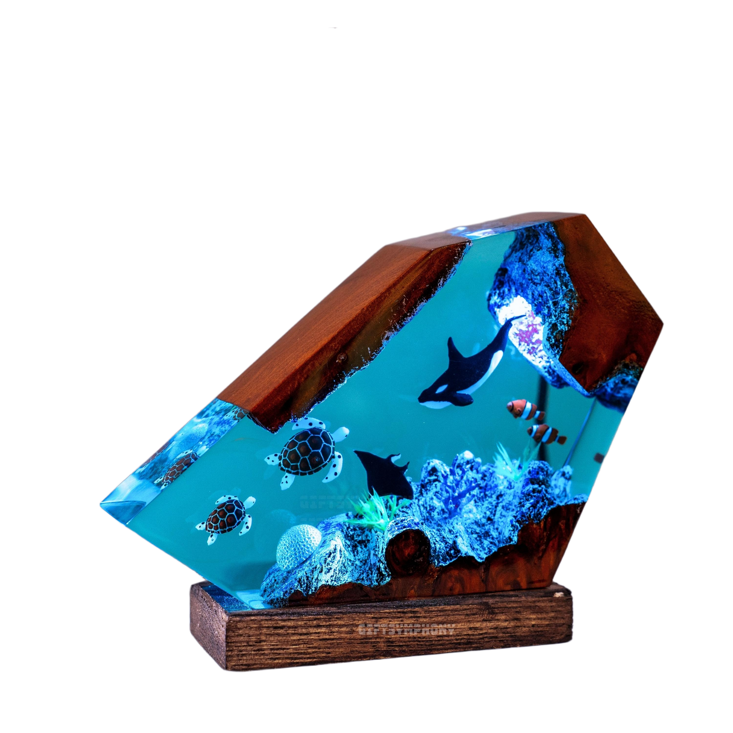 Blue Sky Beach Epoxy Lamp – LY068