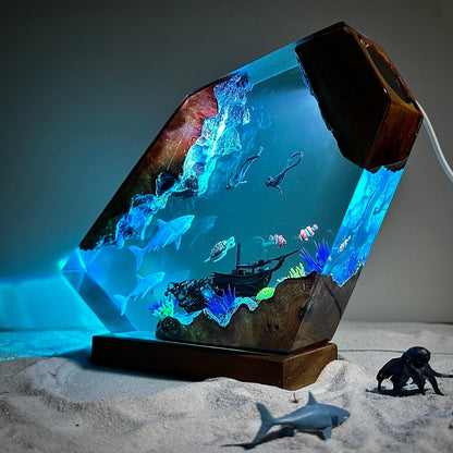 Predator Shark Ocean Epoxy Lamp – LY199