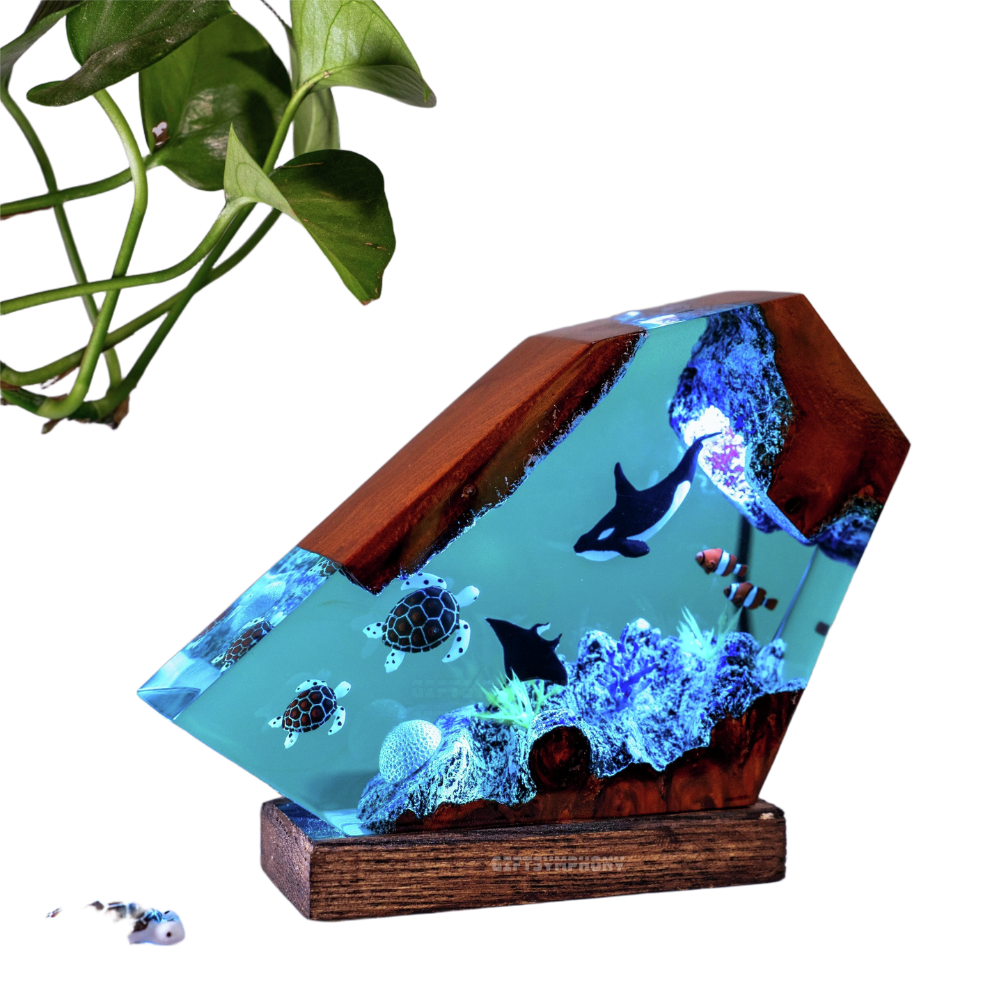 Blue Sky Beach Epoxy Lamp – LY068