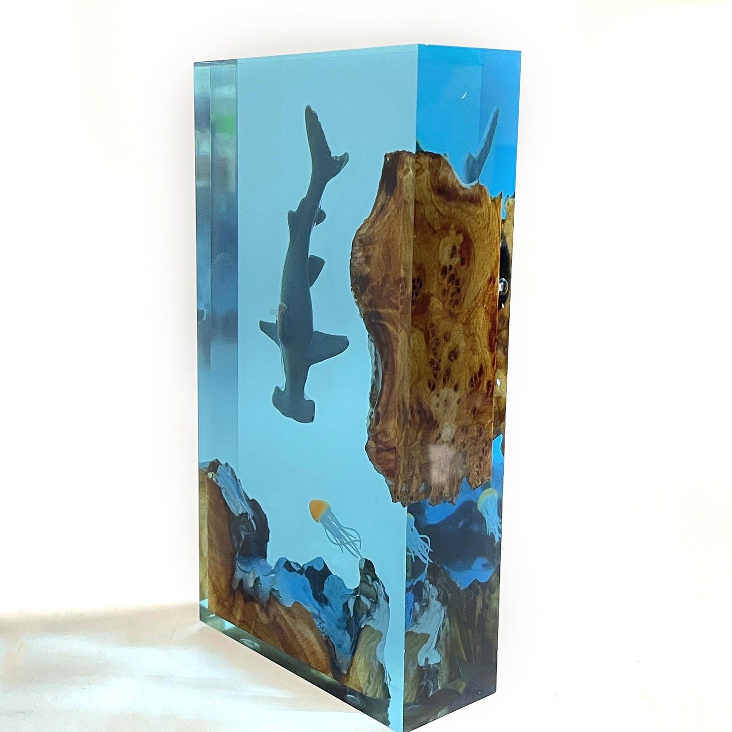 Great White Shark Ocean Epoxy Lamp – LY278