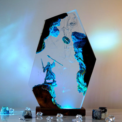 Aurora Ocean Glass Epoxy Lamp – LY452