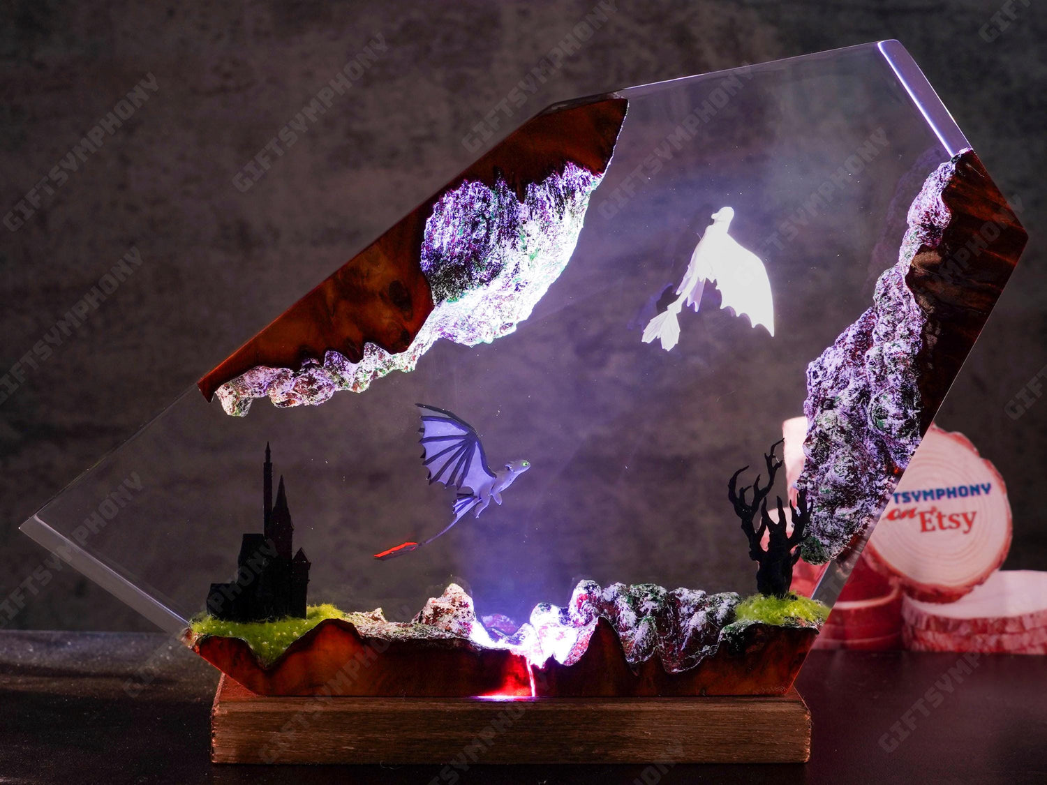 Green Aquatic Fish Epoxy Lamp – LY429