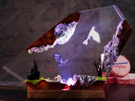 Green Aquatic Fish Epoxy Lamp – LY429