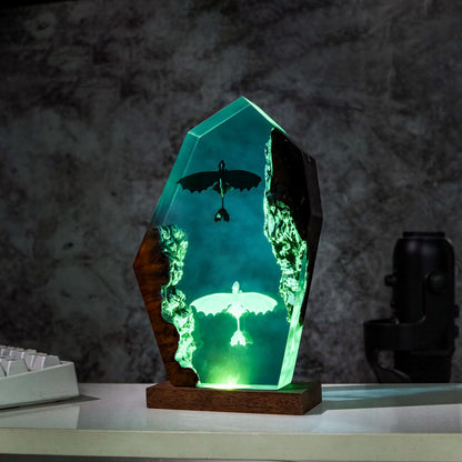 Blue Shark Ocean Column Epoxy Lamp – LY430