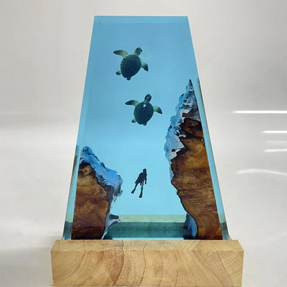 Sunset Glow Mountain Epoxy Lamp – LY277