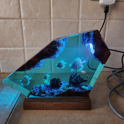 Emerald Ocean Coral Reef Epoxy Lamp – LY187