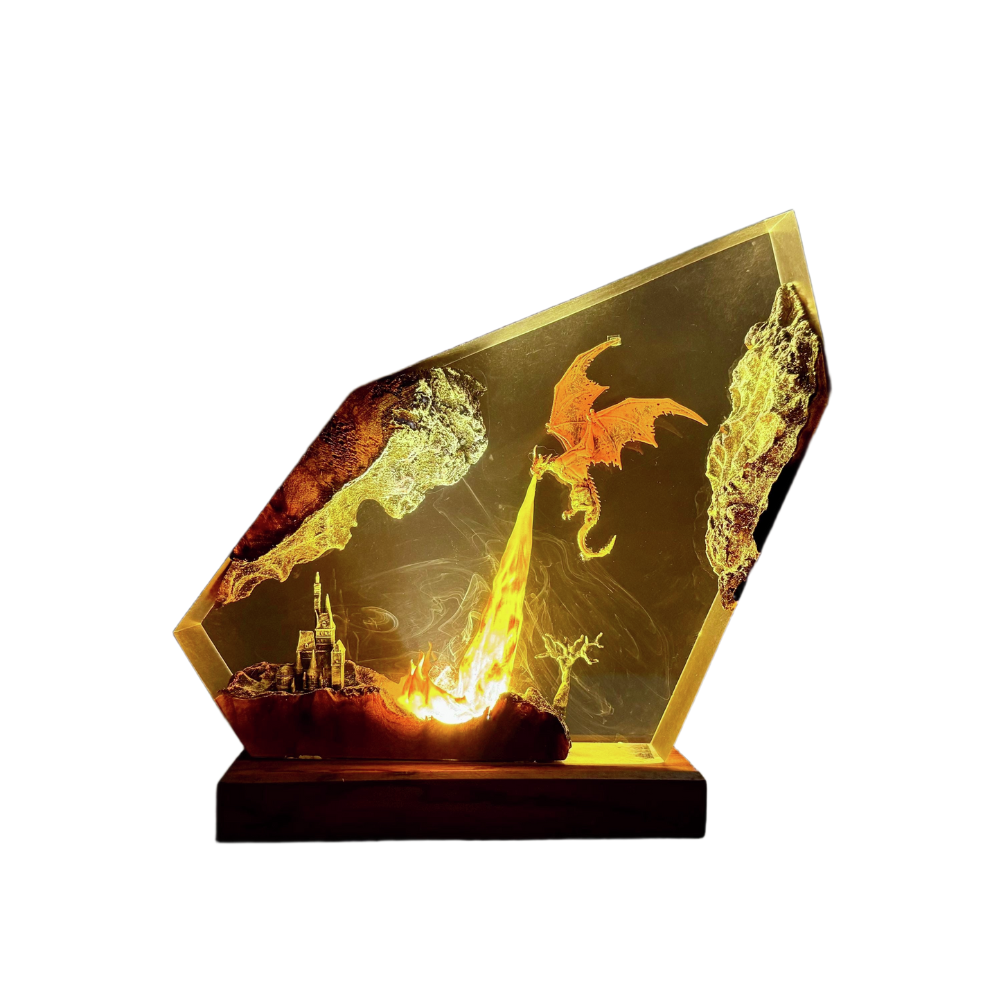 Golden Fire Dawn Epoxy Lamp – LY253