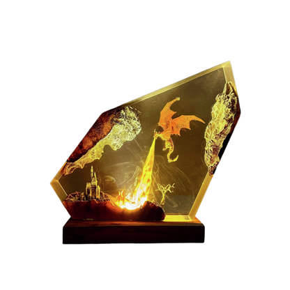 Golden Fire Dawn Epoxy Lamp – LY253