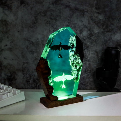 Blue Shark Ocean Column Epoxy Lamp – LY430