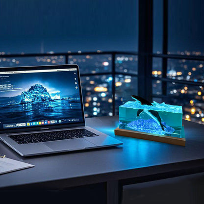 Ocean Dolphin Epoxy Lamp – LY472