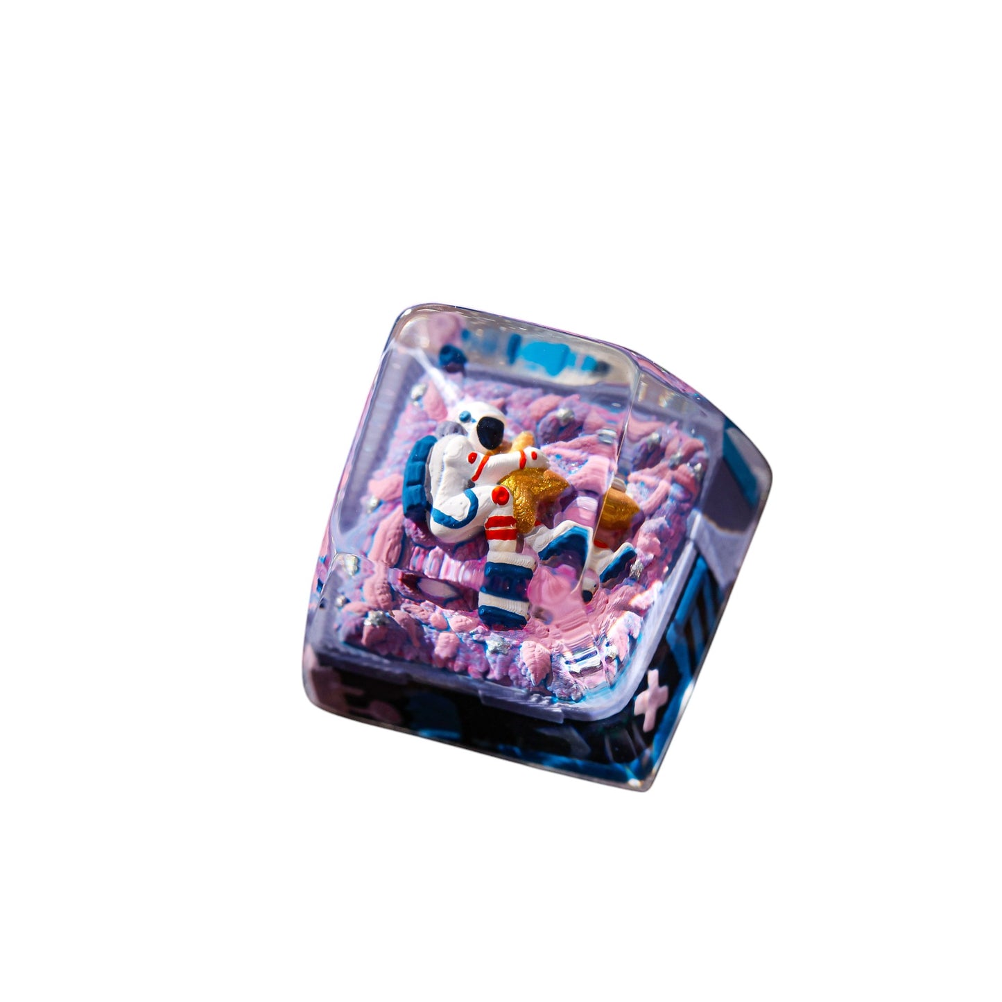 Keycap Astronaut Hugging Star Blue | Artisan Mechanical Keycap