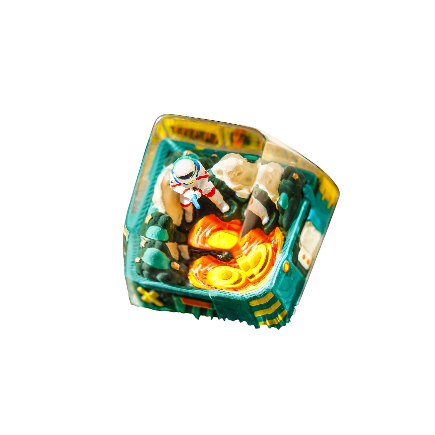 Keycap Astronaut Fishing Green | Artisan Mechanical Keycap