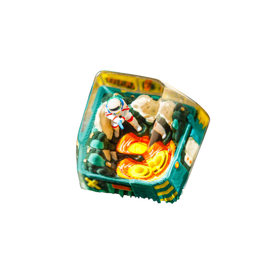 Keycap Astronaut Fishing Green | Artisan Mechanical Keycap