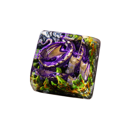 Keycap Sleeping Dragon Purple | Artisan Mechanical Keycap