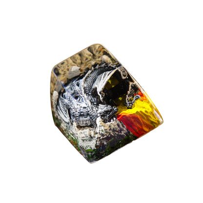 Keycap Sleeping Dragon Gray | Artisan Mechanical Keycap