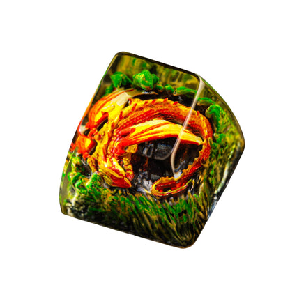 Keycap Sleeping Dragon Orange | Artisan Keycap
