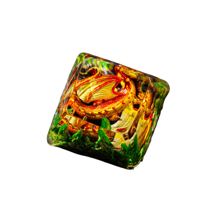 Keycap Sleeping Dragon Orange | Artisan Keycap