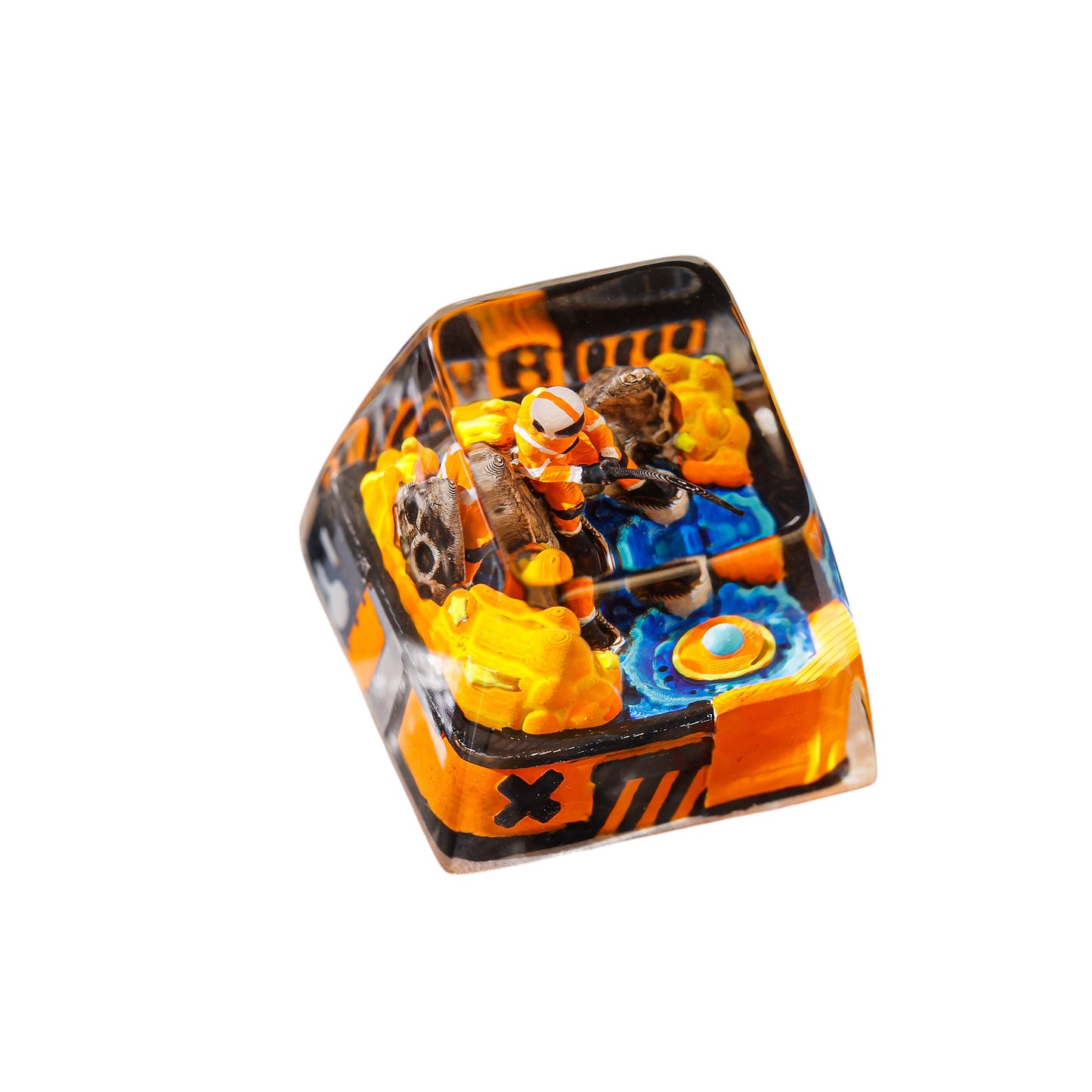 Keycap Astronaut Fishing Orange | Artisan Mechanical Keycap