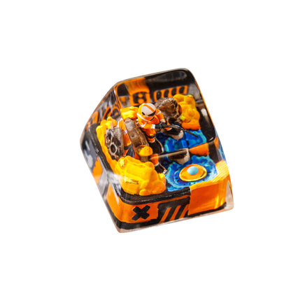 Keycap Astronaut Fishing Orange | Artisan Mechanical Keycap