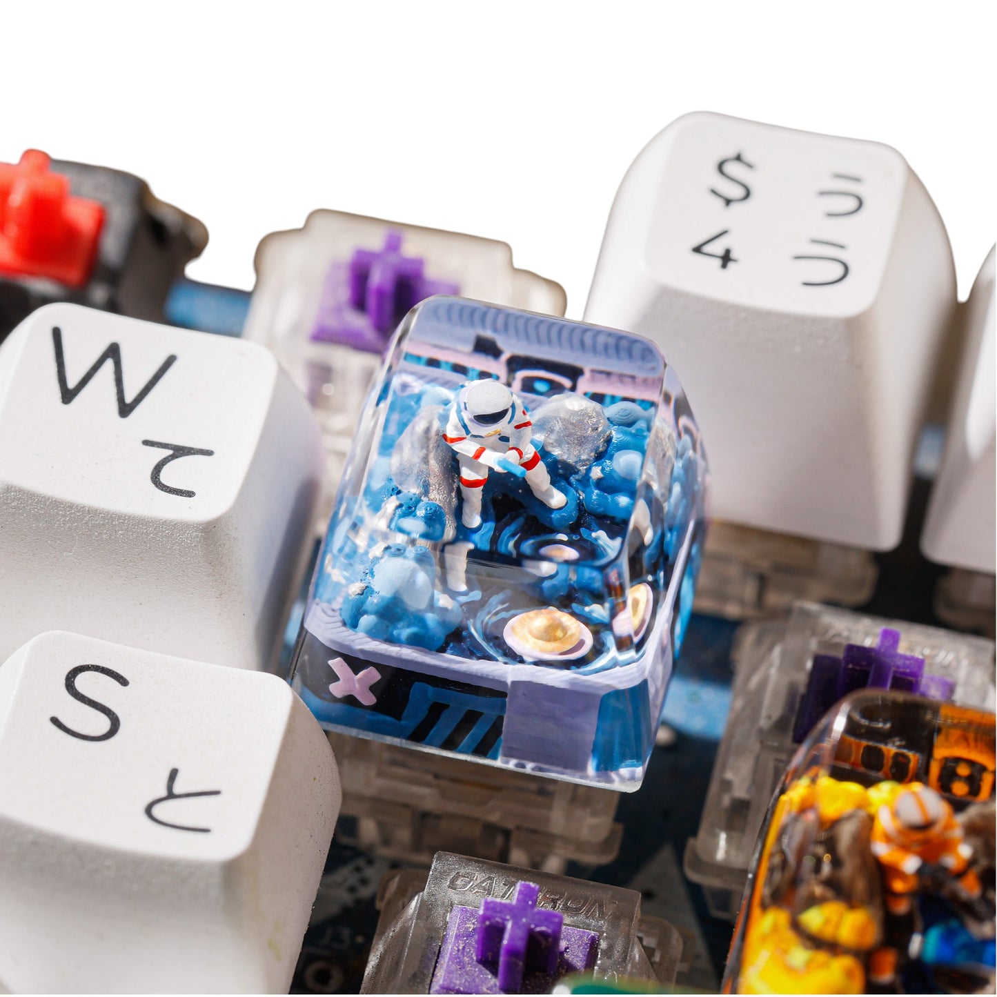 Keycap Astronaut Fishing Blue | Artisan Mechanical Keycap