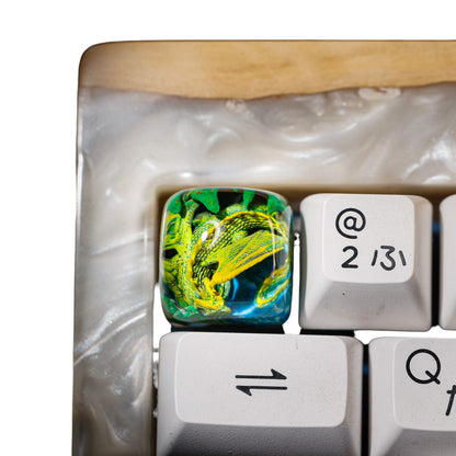 Keycap Sleeping Dragon Green | Artisan Mechanical Keycap