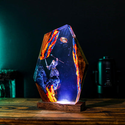 Aurora Ocean Glass Epoxy Lamp – LY452