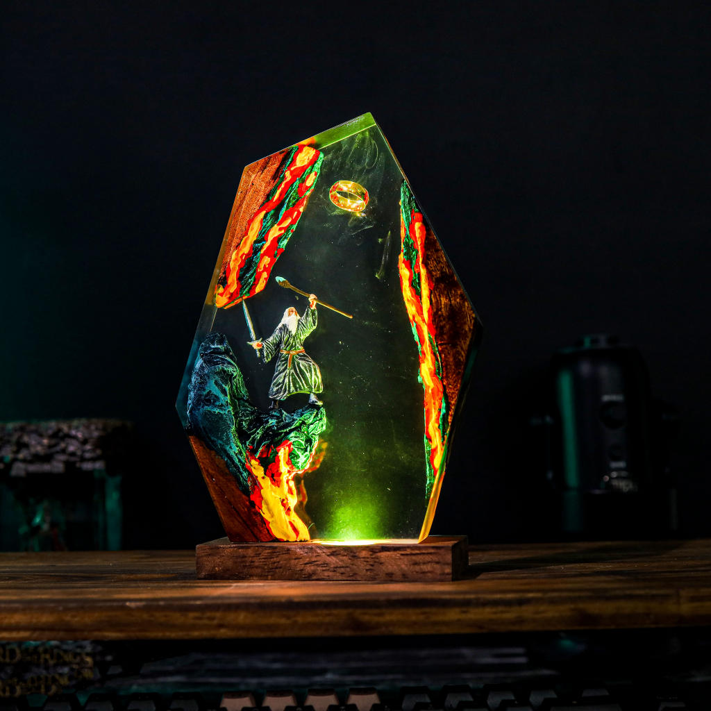 Aurora Ocean Glass Epoxy Lamp – LY452