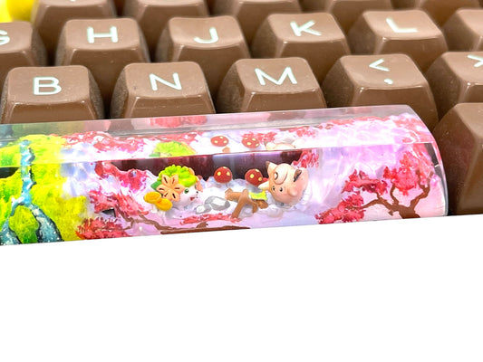 Keycap 6.25U Chikorita Togepi Shaymin Clefairy | Spacebar