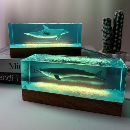 Blue Whale Ocean Epoxy Lamp – XB004
