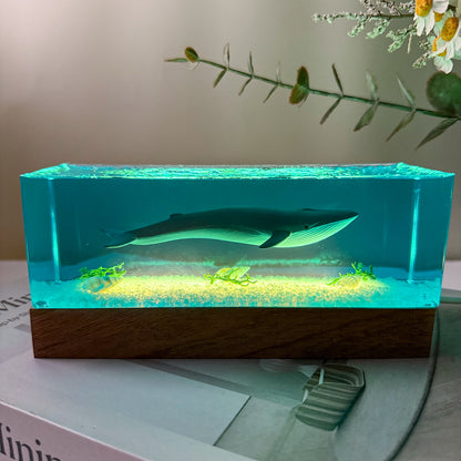 Blue Whale Ocean Epoxy Lamp – XB004