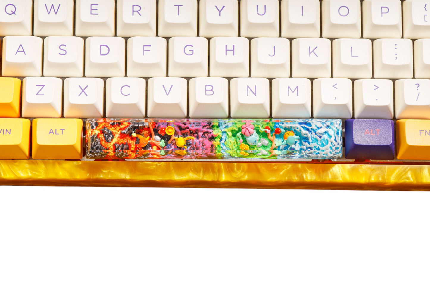 Keycap 6.25U Charmander Pikachu Bulbasaur Squirtle | Spacebar Artisan Keycap