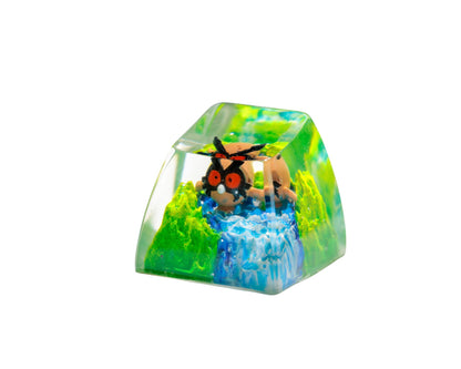 Keycap Hoothoot Grass Waterfall | Artisan Mechanical Keycap
