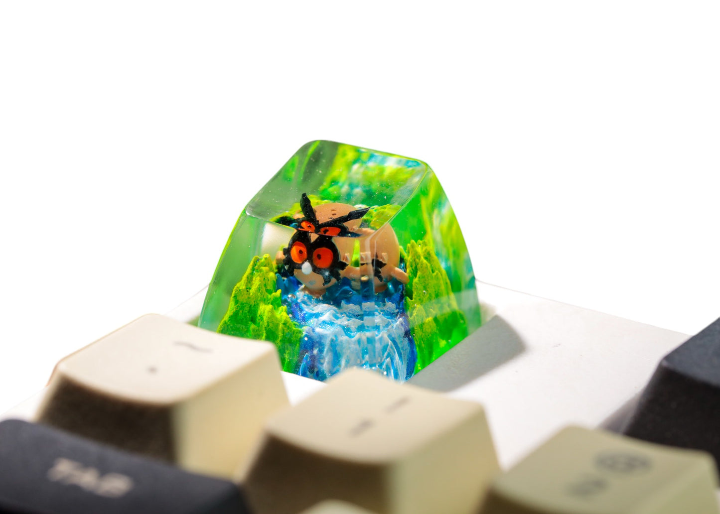 Keycap Hoothoot Grass Waterfall | Artisan Mechanical Keycap