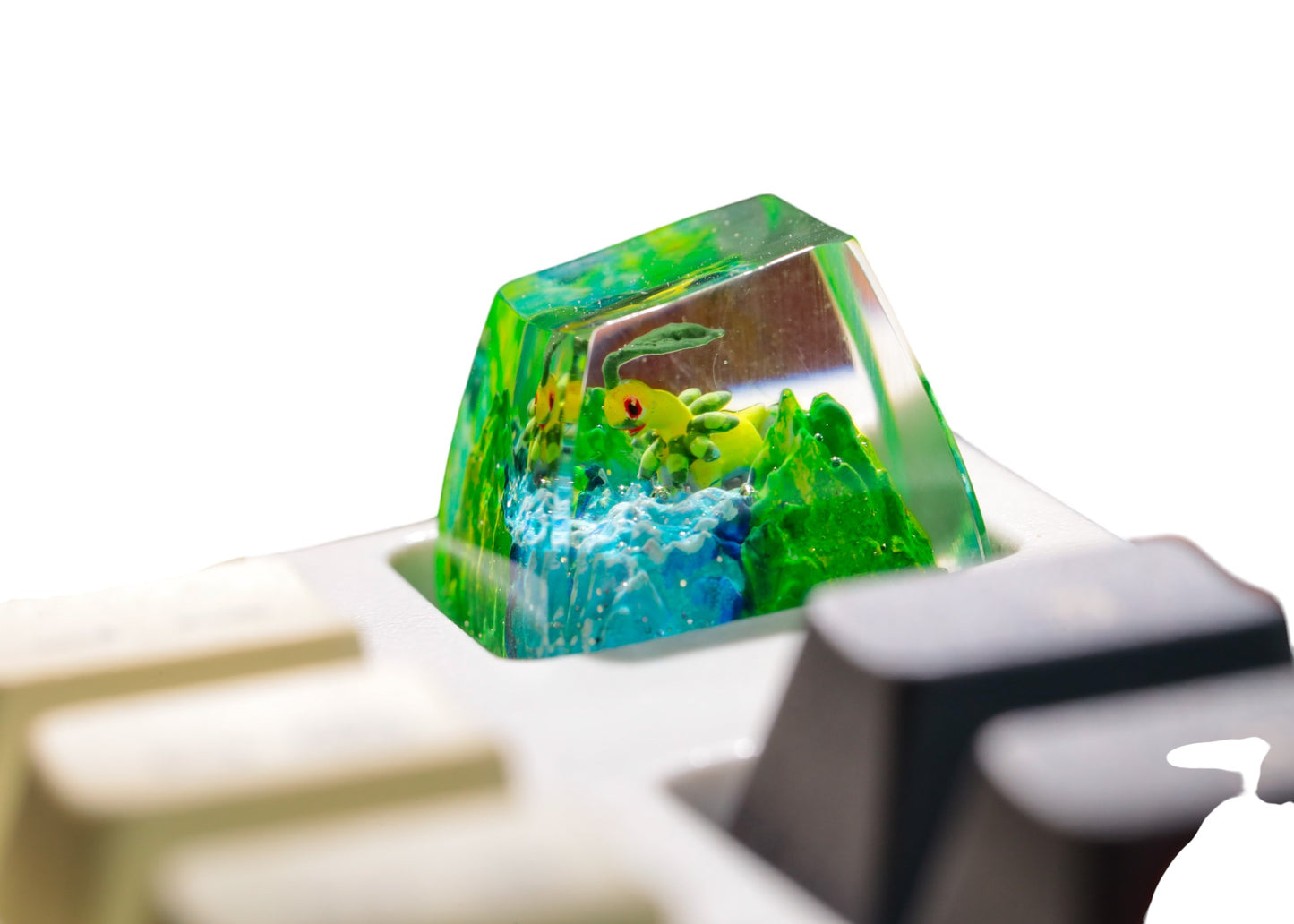 Keycap Bayleef Grass Waterfall | Artisan Mechanical Keycap