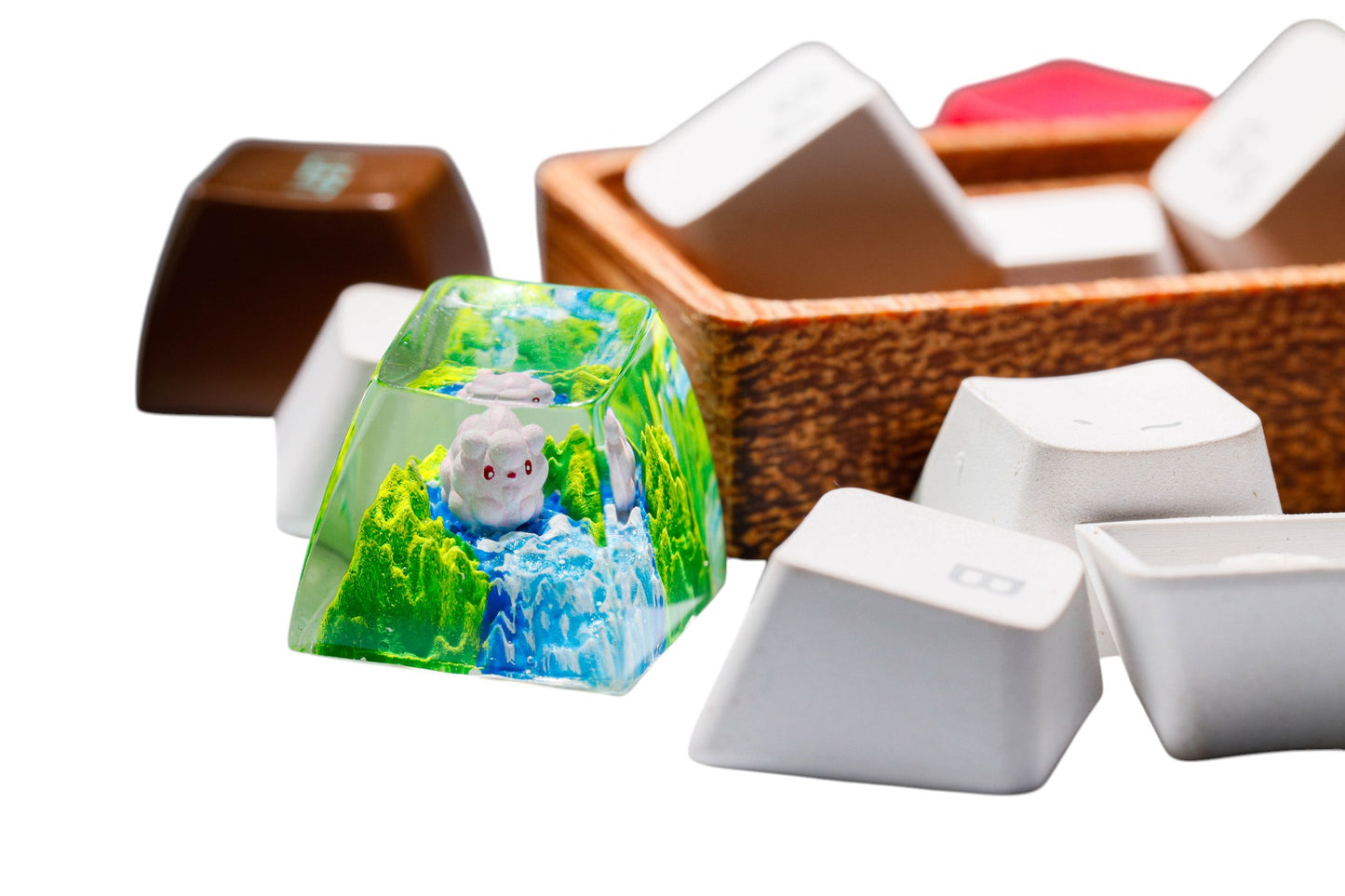 Keycap Swirlix Grass Waterfall | Artisan Mechanical Keycap