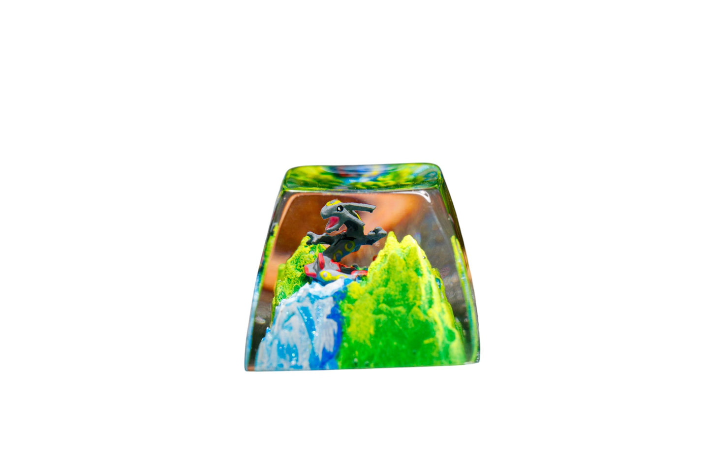 Keycap Shiny Rayquaza Grass Waterfall | Artisan Mechanical Keycap