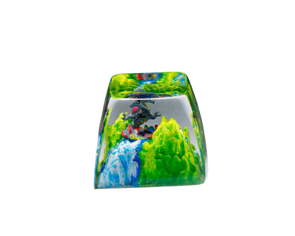 Keycap Shiny Rayquaza Grass Waterfall | Artisan Mechanical Keycap