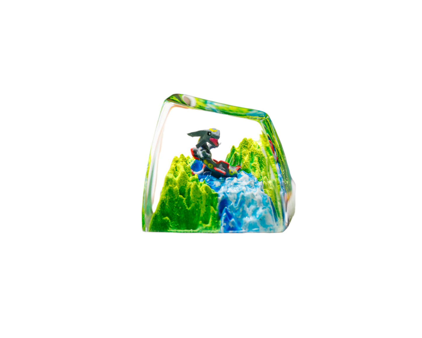 Keycap Shiny Rayquaza Grass Waterfall | Artisan Mechanical Keycap