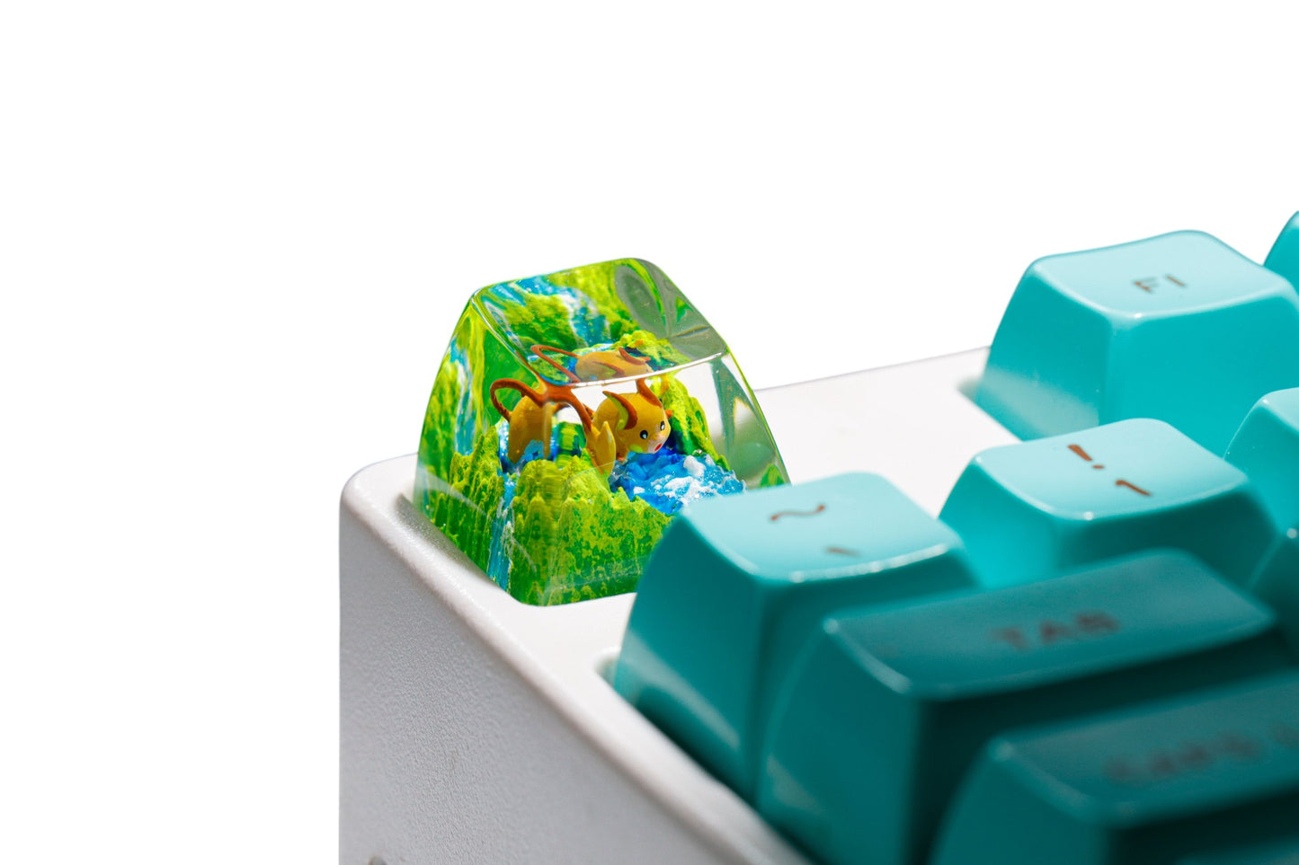Keycap Raichu Grass Waterfall | Artisan Mechanical Keycap