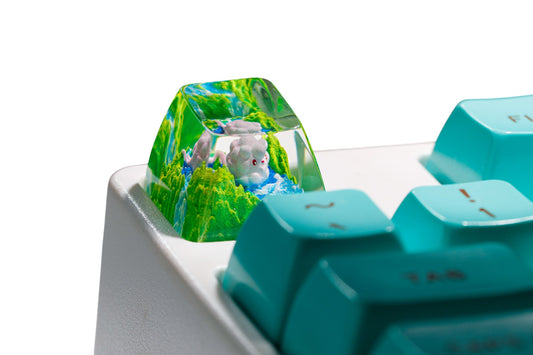 Keycap Swirlix Grass Waterfall | Artisan Mechanical Keycap